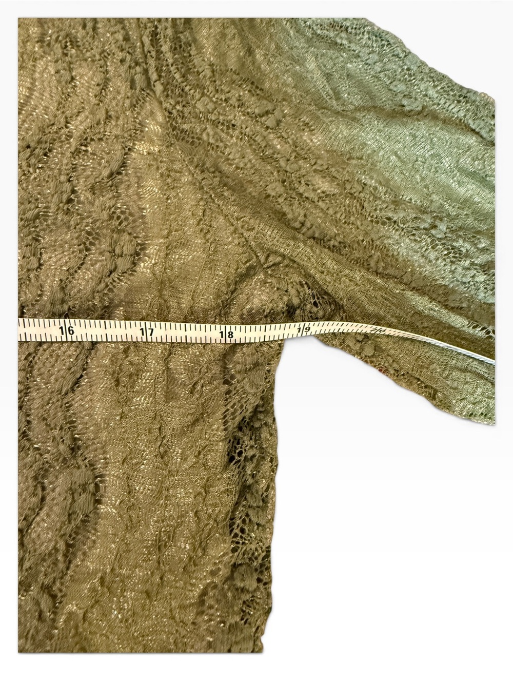 Venezia V-Neck Textured Olive Green Women's Top, 14/16 - Picture 10 of 12